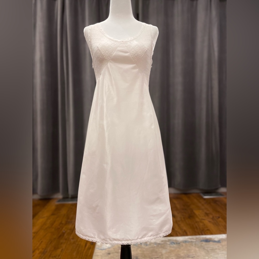 Vintage French Maid 1960s satin and lace slip